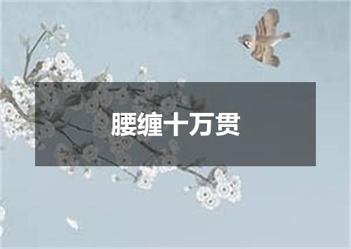 腰缠十万贯