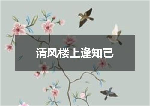 清风楼上逢知己