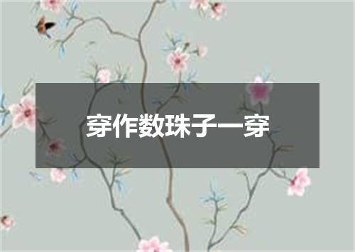穿作数珠子一穿