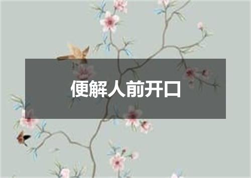 便解人前开口