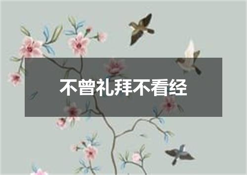 不曾礼拜不看经