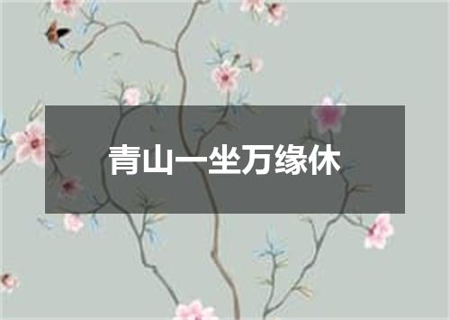 青山一坐万缘休