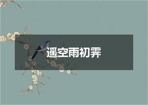 遥空雨初霁