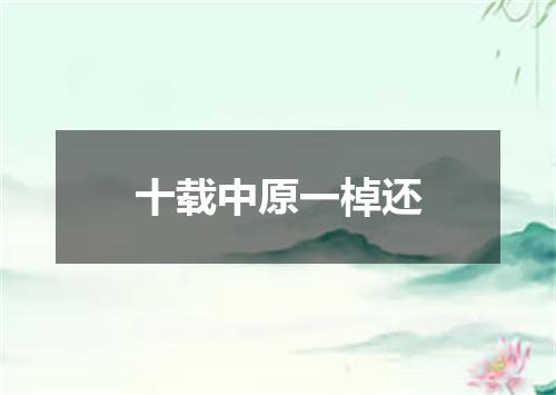 十载中原一棹还