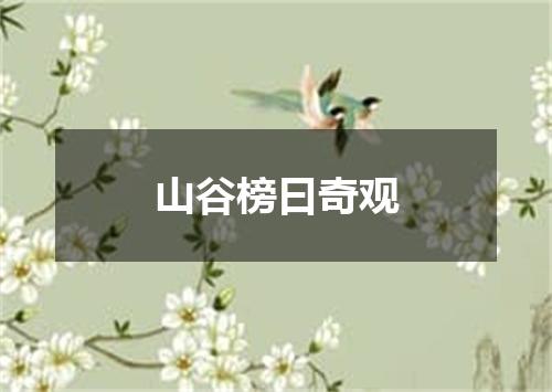 山谷榜曰奇观
