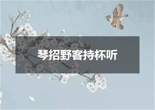 琴招野客持杯听
