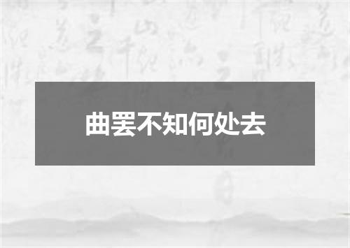 曲罢不知何处去
