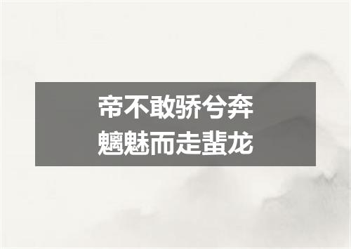 帝不敢骄兮奔魑魅而走蜚龙