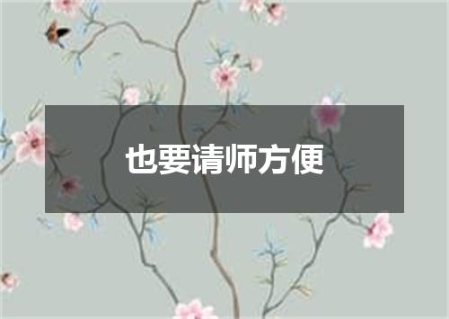 也要请师方便