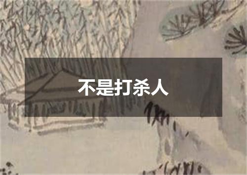 不是打杀人