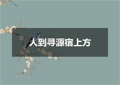 人到寻源宿上方
