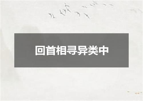 回首相寻异类中
