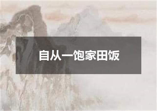 自从一饱家田饭