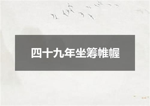 四十九年坐筹帷幄