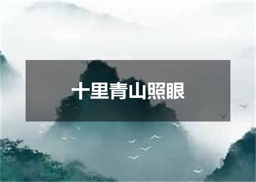 十里青山照眼