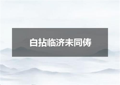 白拈临济未同俦