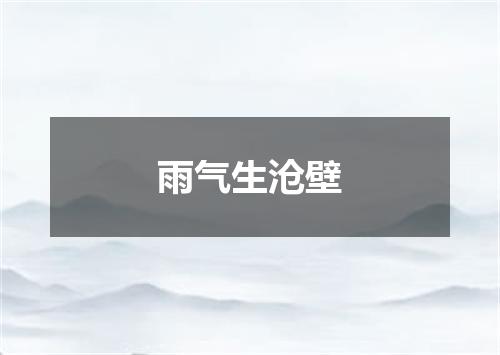 雨气生沧壁