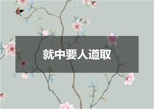 就中要人道取