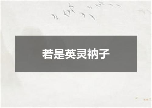 若是英灵衲子