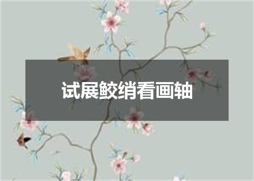 试展鲛绡看画轴