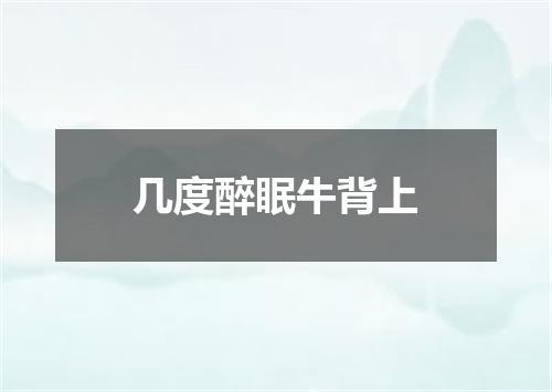 几度醉眠牛背上