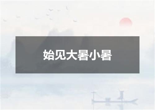 始见大暑小暑