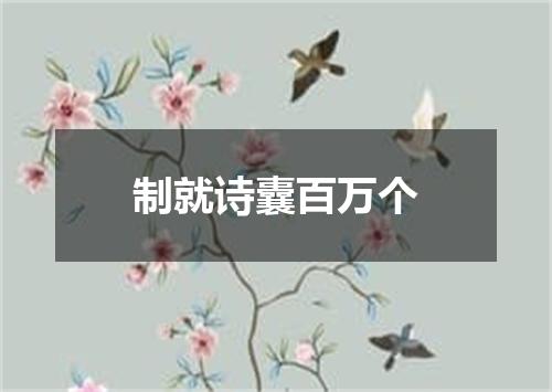制就诗囊百万个