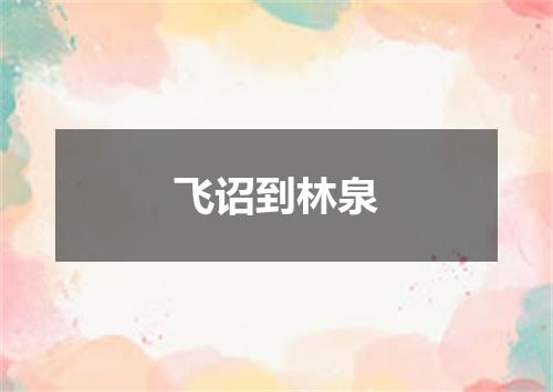 飞诏到林泉