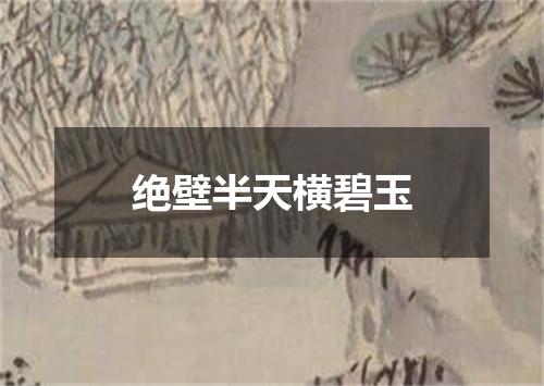 绝壁半天横碧玉