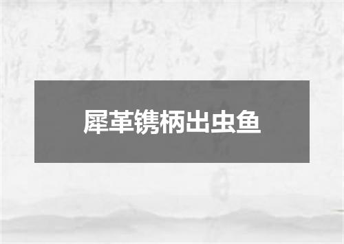 犀革镌柄出虫鱼