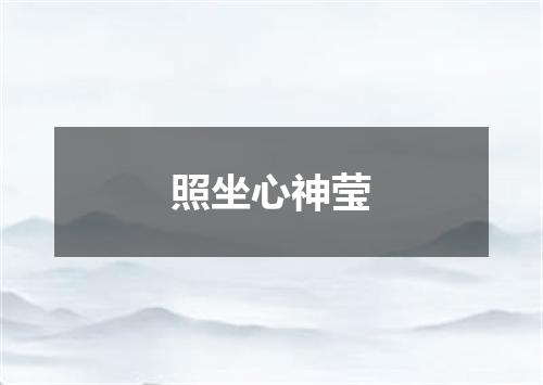 照坐心神莹