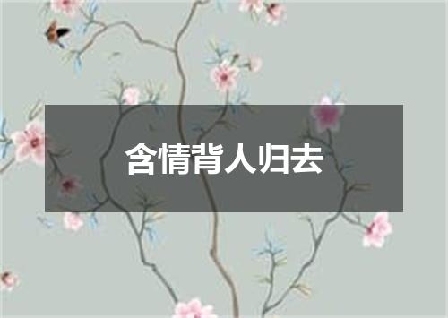 含情背人归去