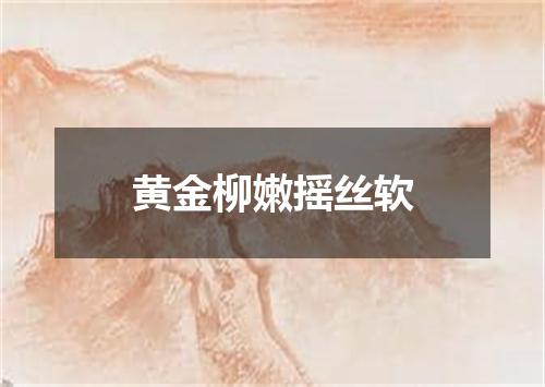 黄金柳嫩摇丝软