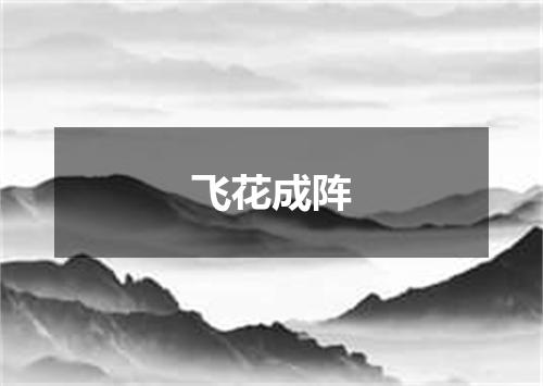 飞花成阵