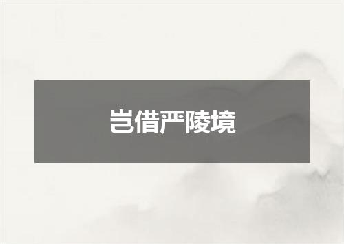 岂借严陵境