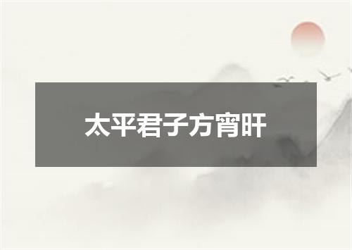 太平君子方宵旰