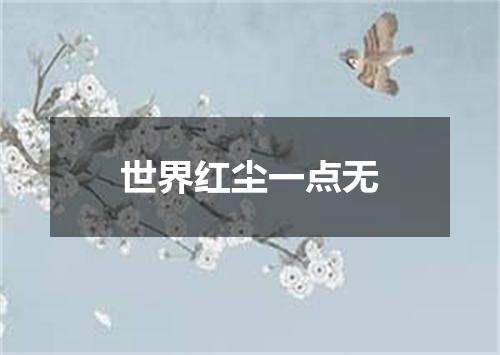 世界红尘一点无