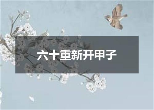 六十重新开甲子