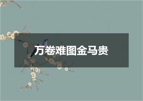 万卷难图金马贵