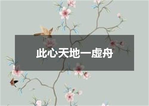 此心天地一虚舟