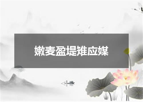嫩麦盈堤雉应媒