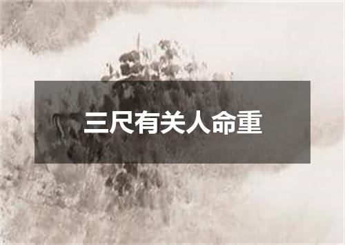 三尺有关人命重