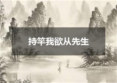 持竿我欲从先生