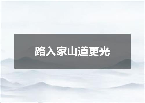 路入家山道更光