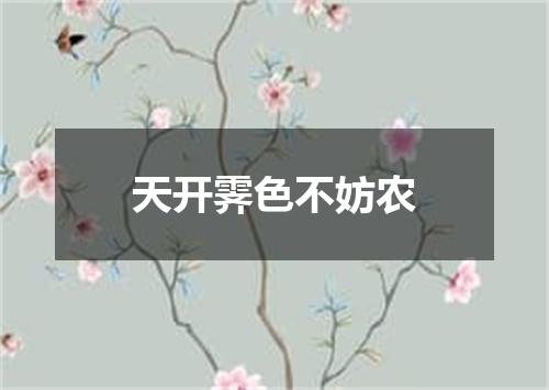 天开霁色不妨农
