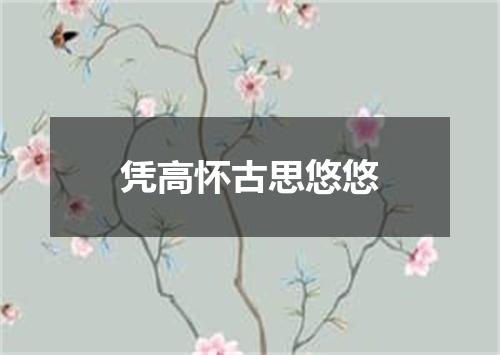 凭高怀古思悠悠