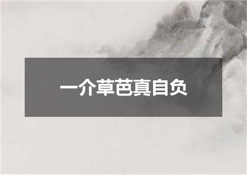 一介草芭真自负