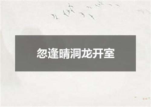 忽逢晴洞龙开室