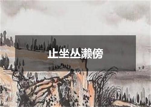 止坐丛濑傍