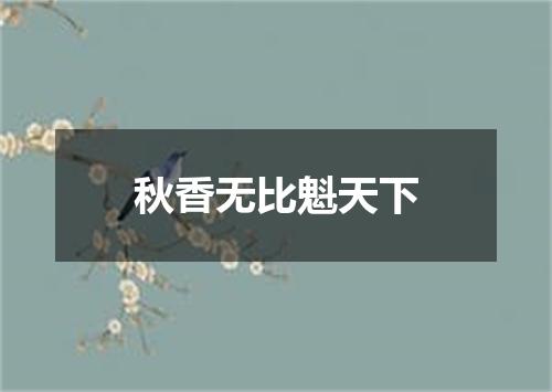 秋香无比魁天下